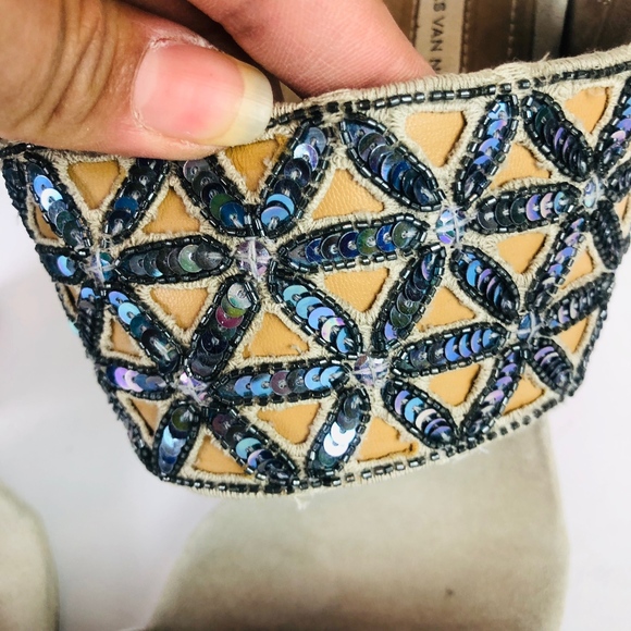 Dries Van Noten Sequin Floral Iridescent Heels - Picture 6 of 8